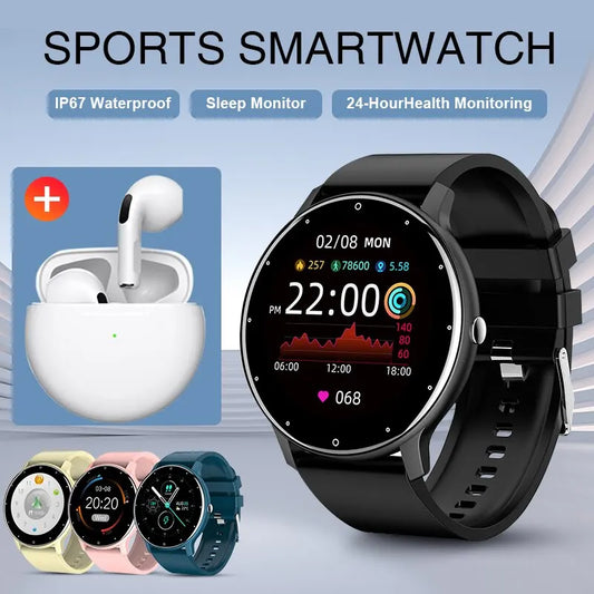 2024 New Men Smart Watch Real-Time Activity Tracker Heart Rate Monitor Sports Women Smart Watch Men Clock for Android IOS